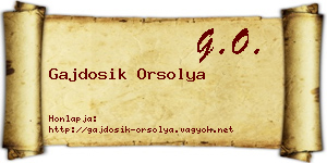 Gajdosik Orsolya névjegykártya